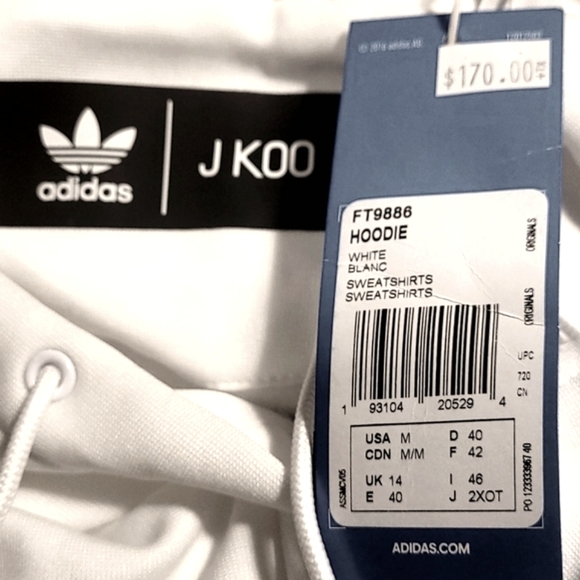 NWT Adidas original J Koo hoodie in Medium - Picture 12 of 12